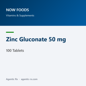 NOW Zinc Gluconate 50 mg (100 Tablets)