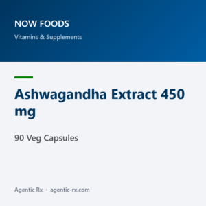 NOW Ashwagandha Extract 450 mg (90 Veg Capsules)